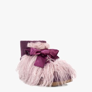 Ugg Classic Mini Mongolian Klassiska Stövlar Dam Rosa (243895NHP)